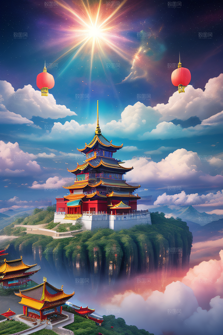 超梦幻场景立体艺术中的仙境奇观