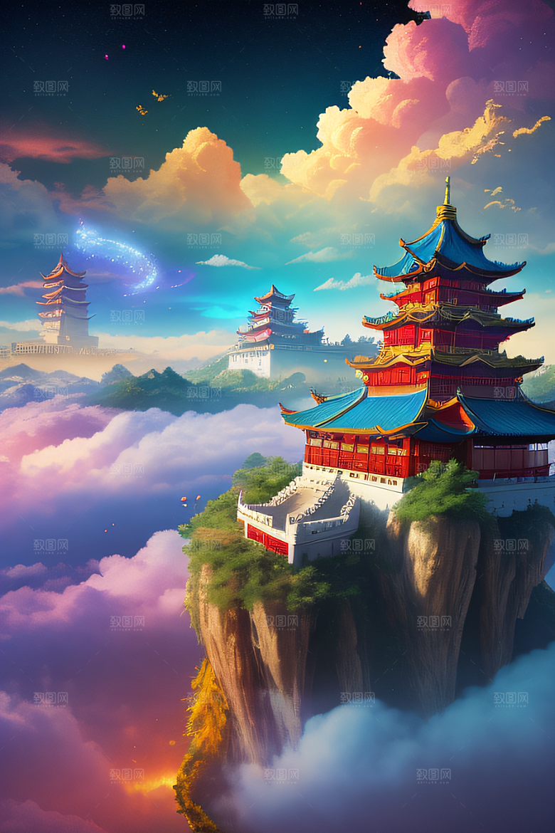 超梦幻场景立体艺术中的仙境奇观