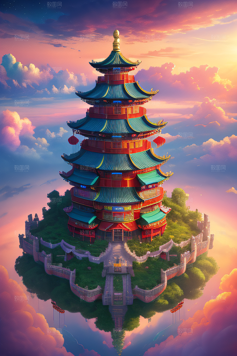 超梦幻场景立体艺术中的仙境奇观
