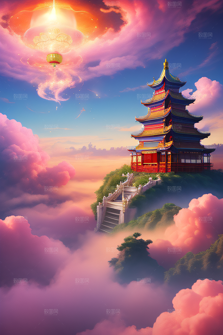 超梦幻场景立体艺术中的仙境奇观