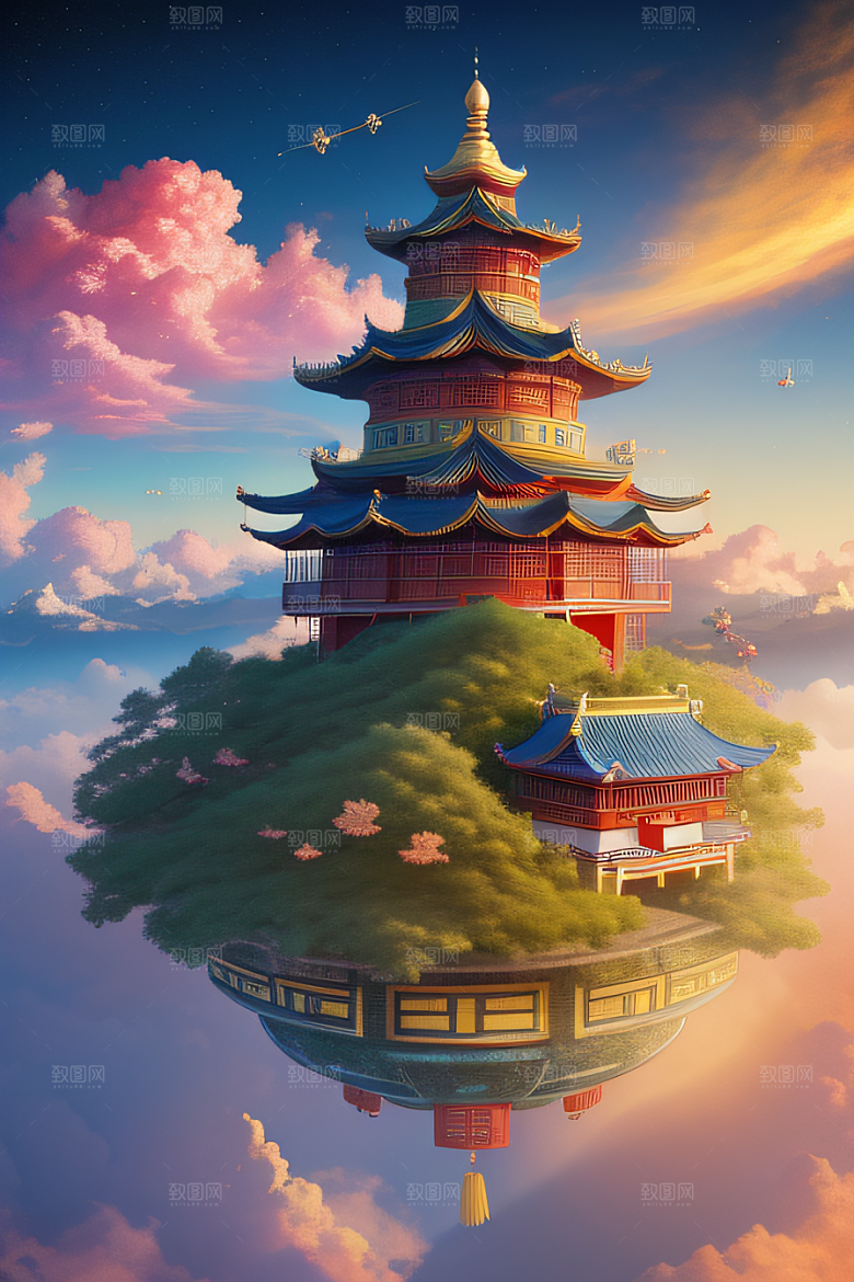 神圣光芒仙境中的壮丽景色
