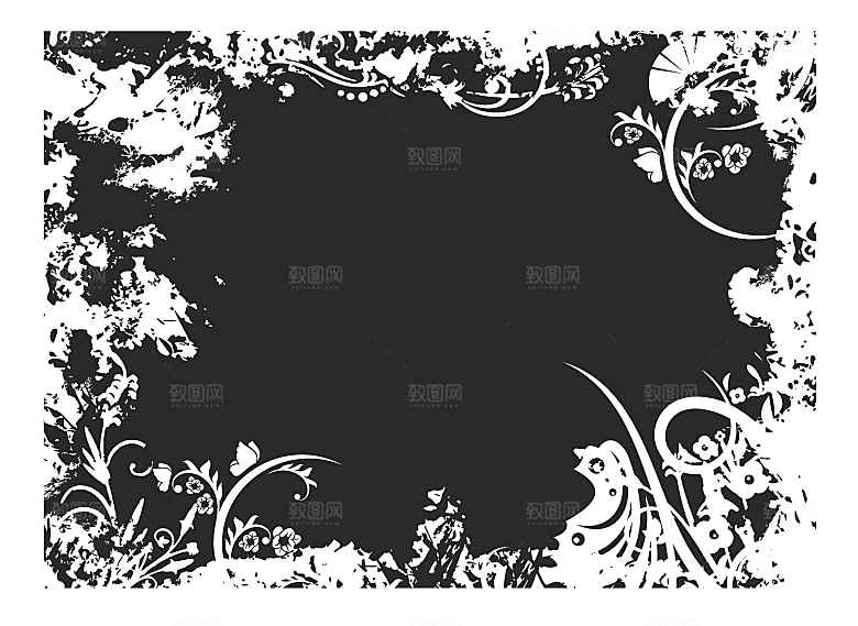 黑色水墨效果手绘底纹背景