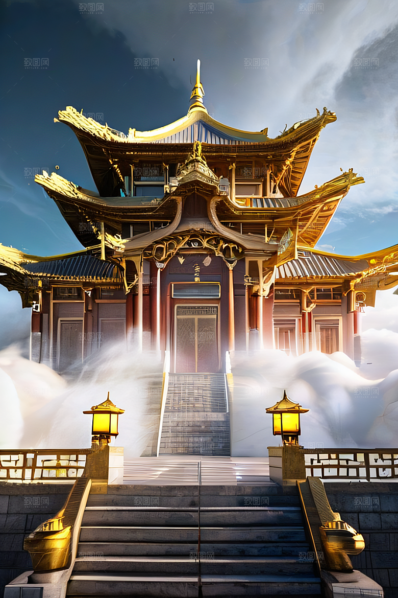 影像巧思宏伟构图的中国宫殿艺术