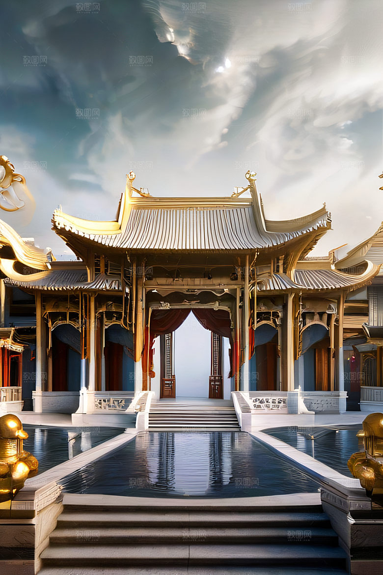 影像巧思宏伟构图的中国宫殿艺术