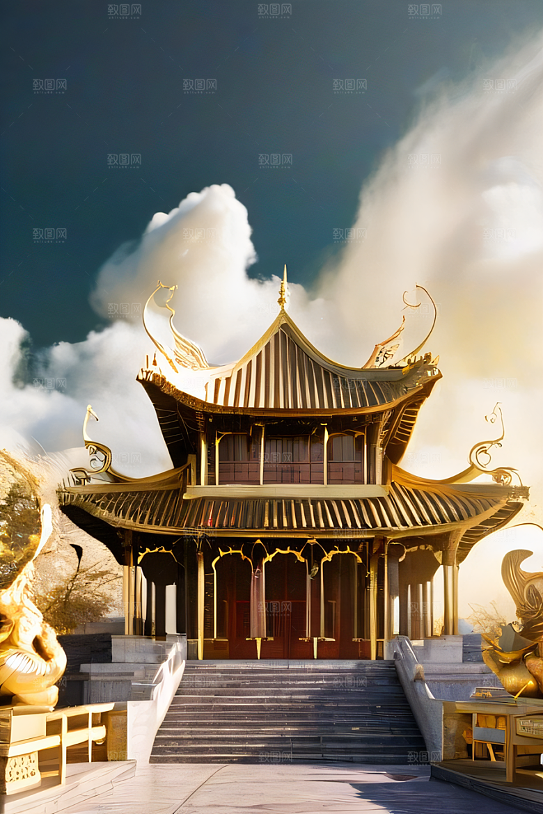 精细之美细腻描绘的中国宫殿景观