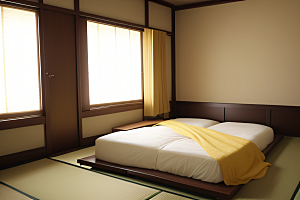 卧室展现纯净与和谐的和风空间