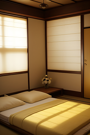 卧室设计体验宁静与温暖的和风生活