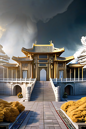 精细之美细腻描绘的中国宫殿景观