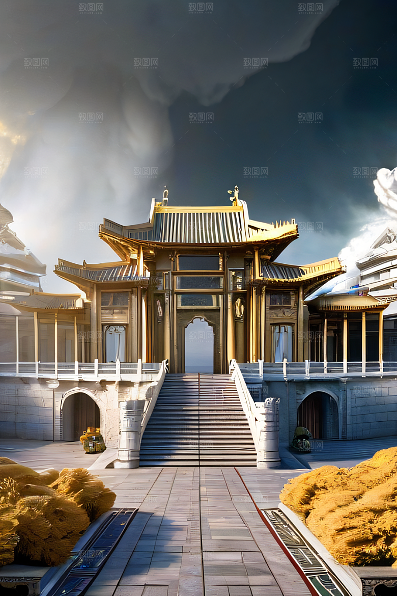 精细之美细腻描绘的中国宫殿景观