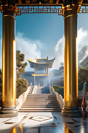 精细之美细腻描绘的中国宫殿景观