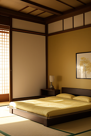 卧室融入自然与文化的和谐空间