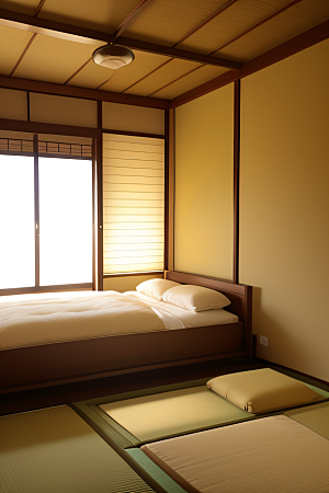 日式榻榻米卧室融入自然与文化的和谐空间