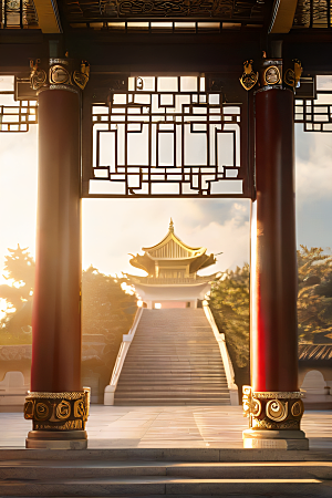 烟云缭绕雾气与云朵的壮丽仙境