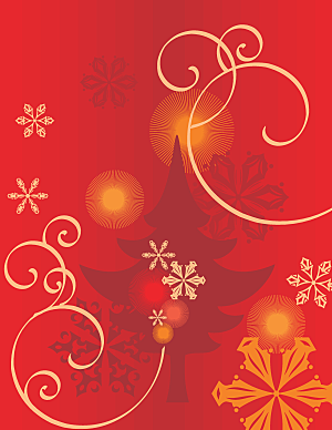 圣诞节红色海报设计