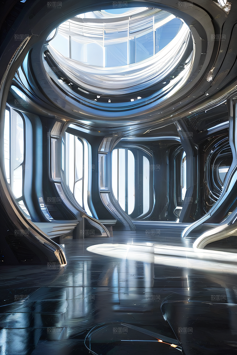 奇境探险幻想建筑中的超现实空间