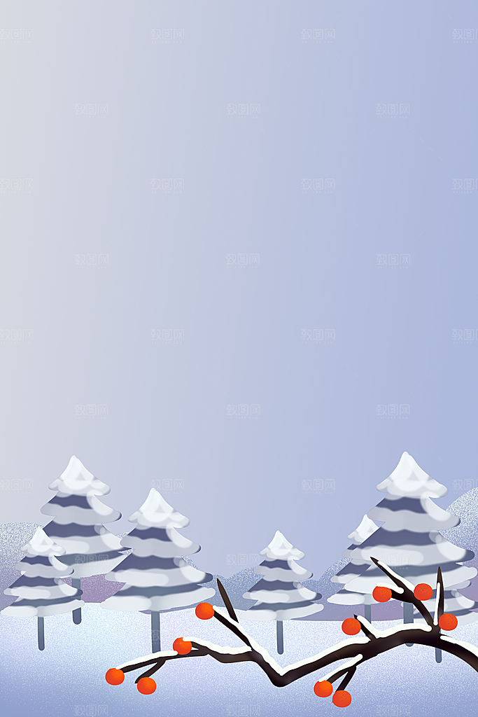 二十四节气节日背景插画海报