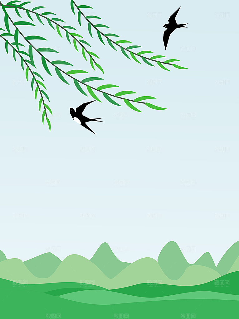 二十四节气节日背景插画海报