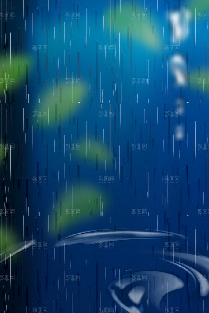 二十四节气节日背景插画海报
