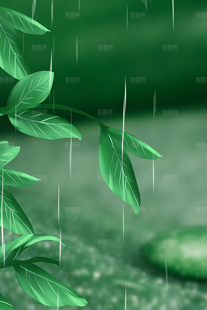 二十四节气节日背景插画海报