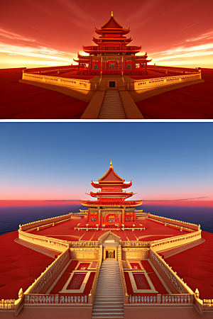 红海上的巨型玫瑰宫殿
