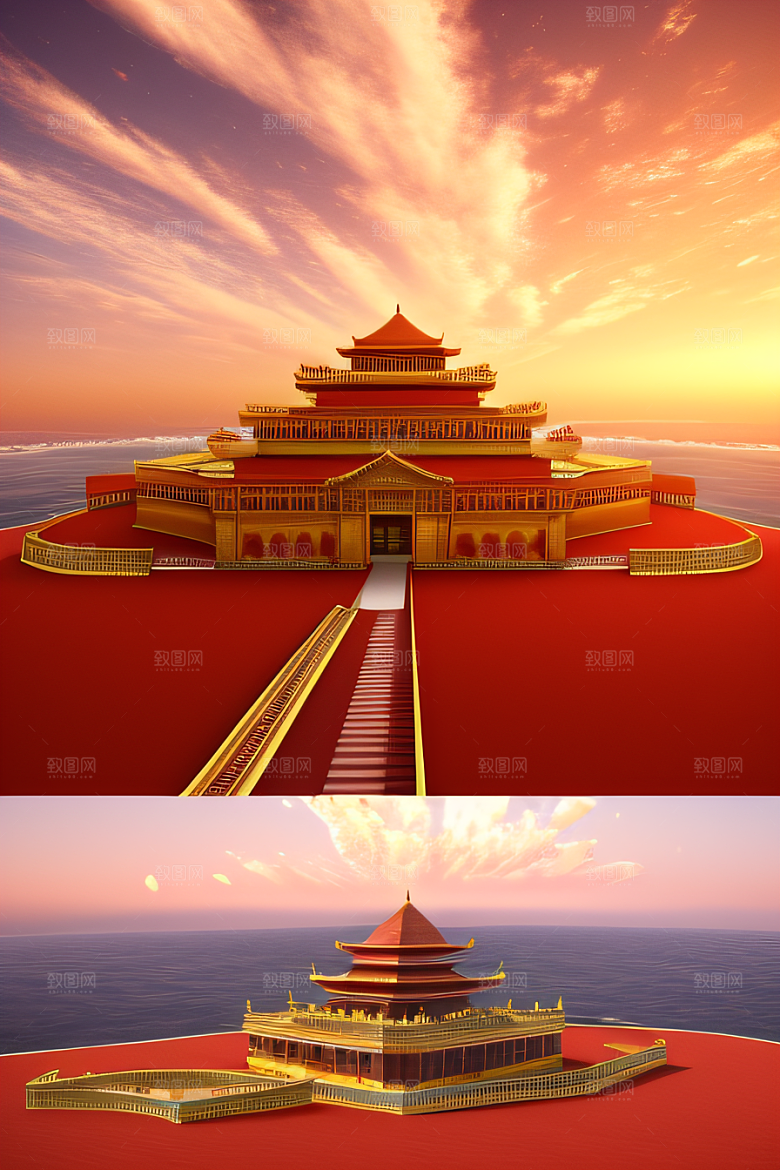 飘逸祥云下的玫瑰宫殿