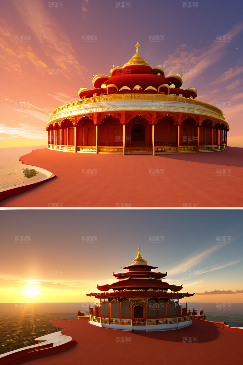 玫瑰宫殿红海上的梦幻之地