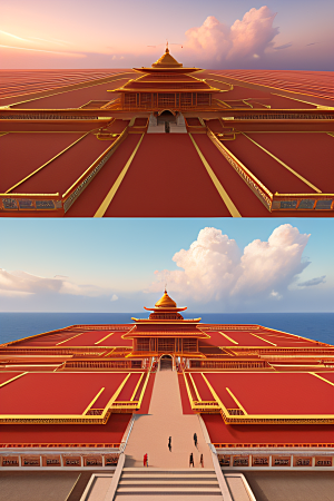 红海上的玫瑰宫殿绝美景观