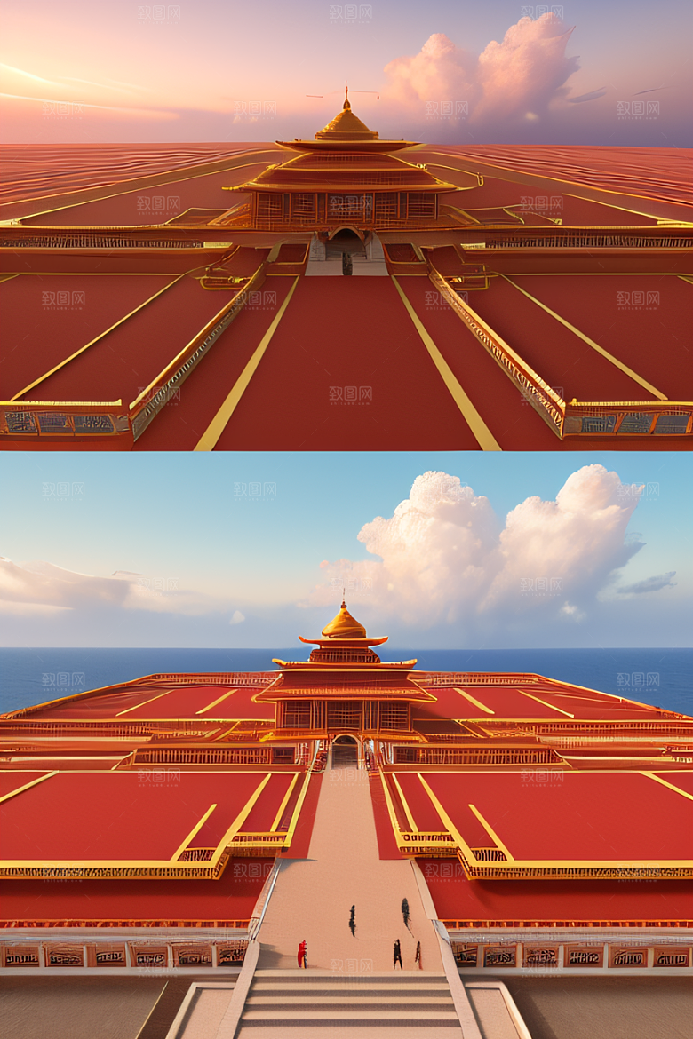 红海上的玫瑰宫殿绝美景观
