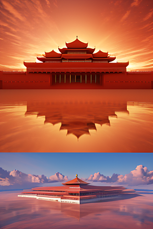 红海上的玫瑰宫殿绝美景观