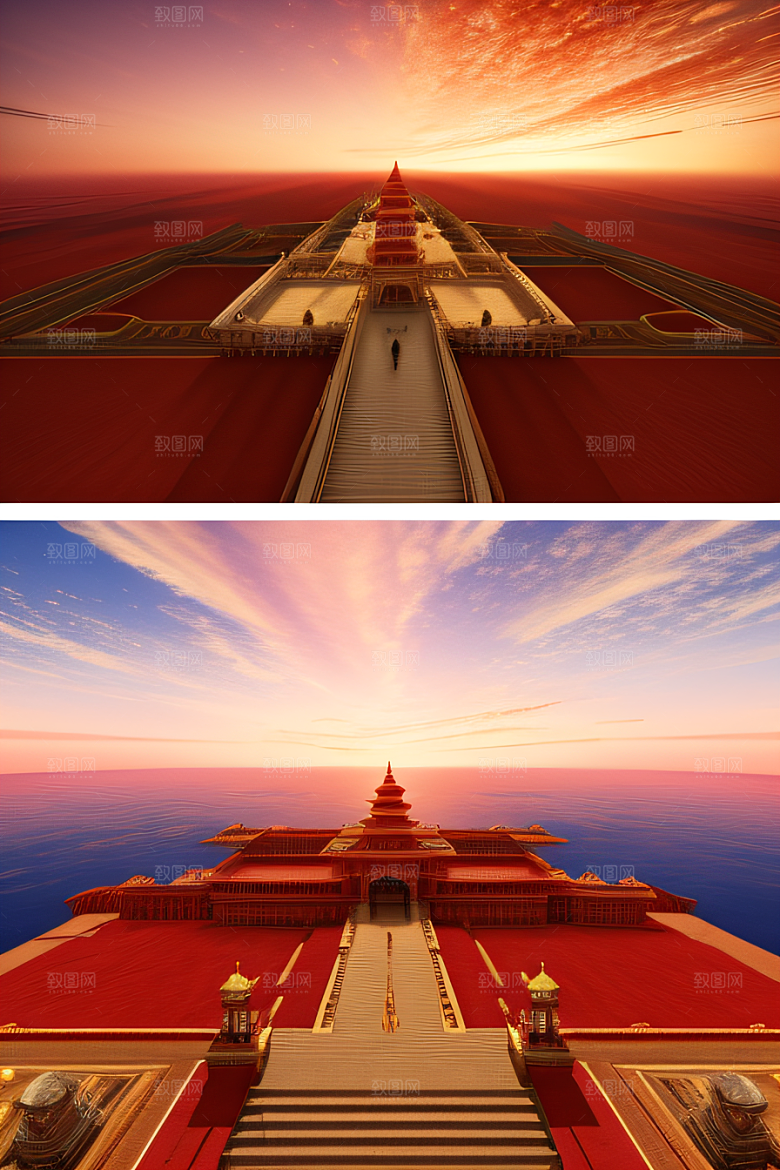红海上的玫瑰宫殿绝美景观