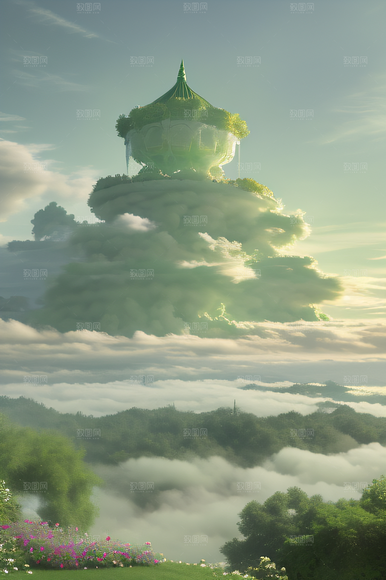 柔光下的宫殿幻境