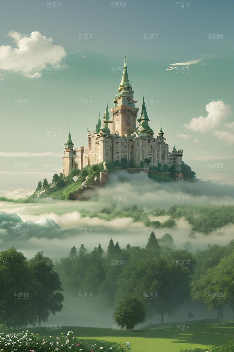 柔光下的宫殿幻境