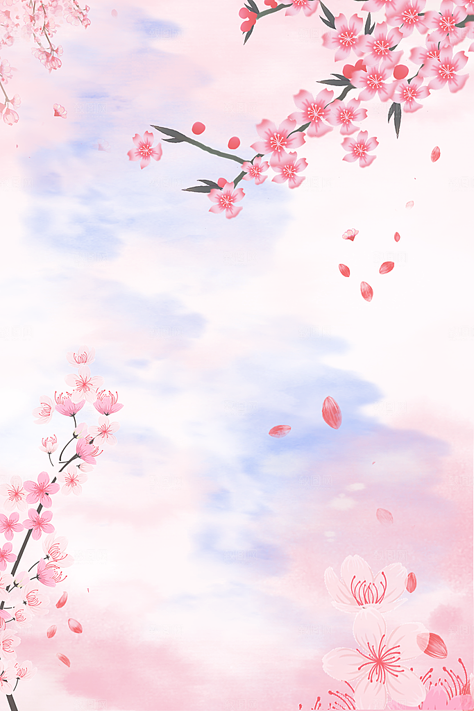 二十四节气节日背景插画海报