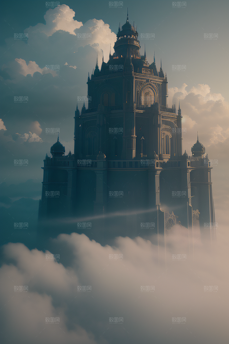 神秘的云雾之宫景色