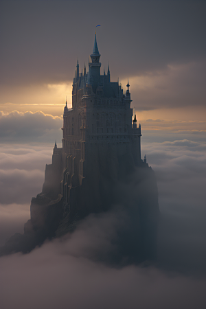 宏伟壮丽的云上宫殿