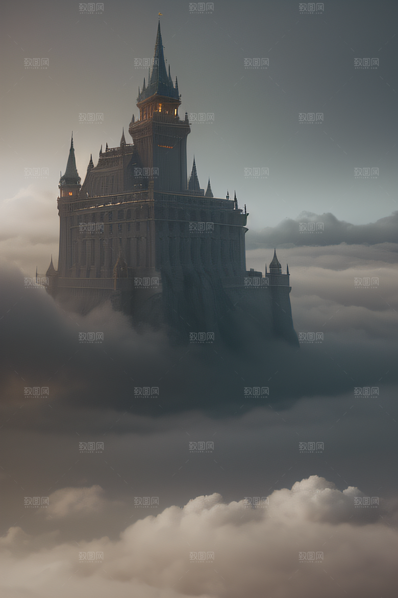云上宫殿的壮丽景色