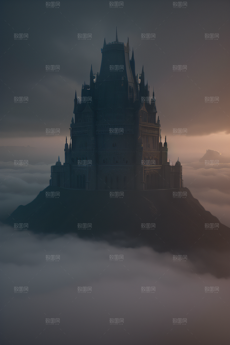 云上宫殿的壮丽景色