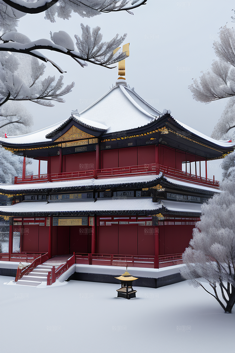 金殿雪夜梦幻可爱3D