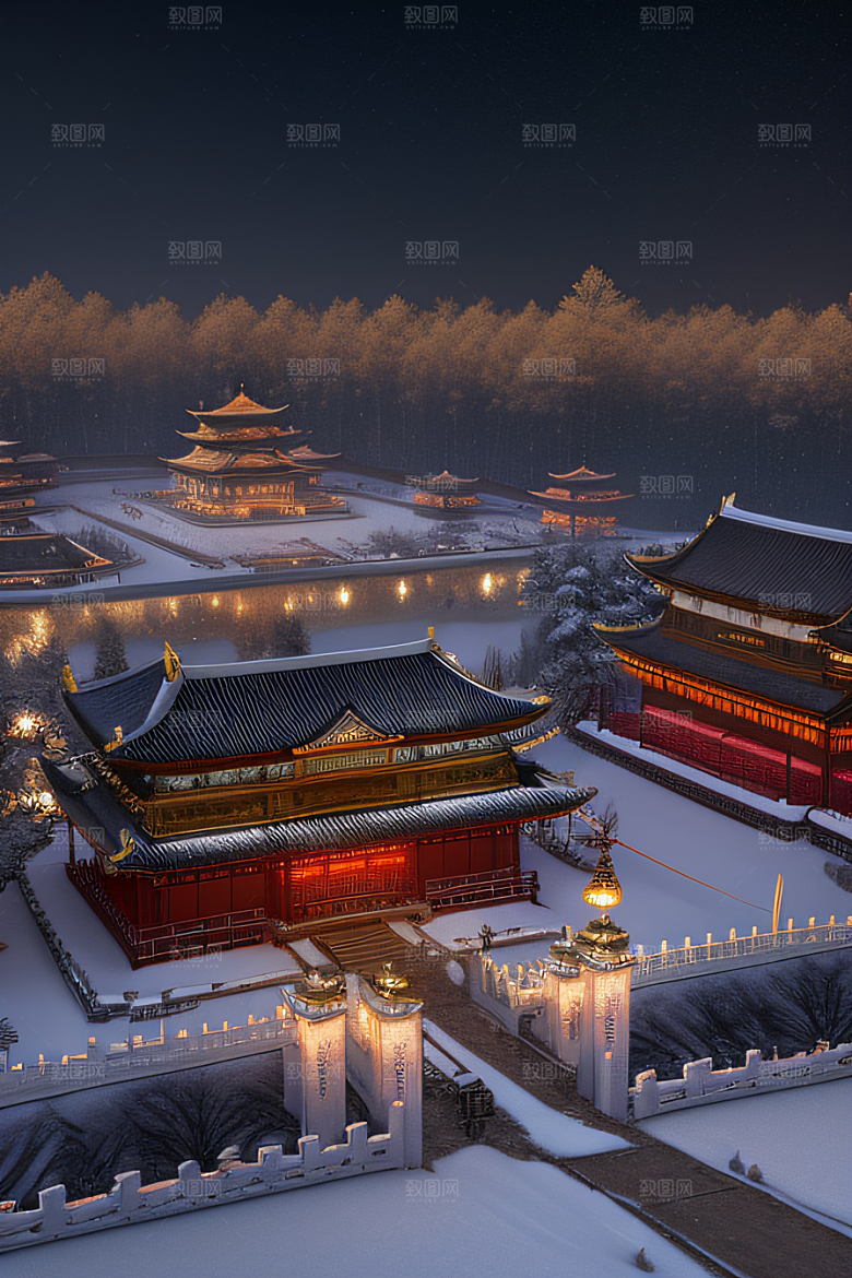 雪夜金殿梦幻可爱UE4