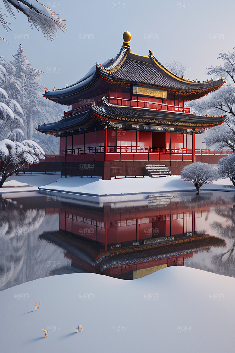 雪夜金殿梦幻可爱UE4