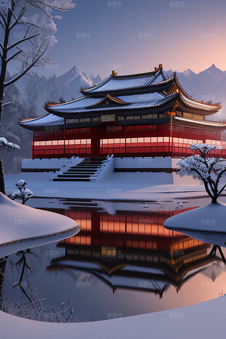 雪夜金殿梦幻可爱UE4