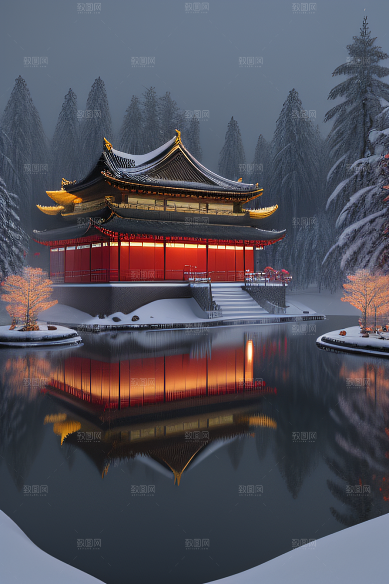 雪夜金殿梦幻可爱UE4