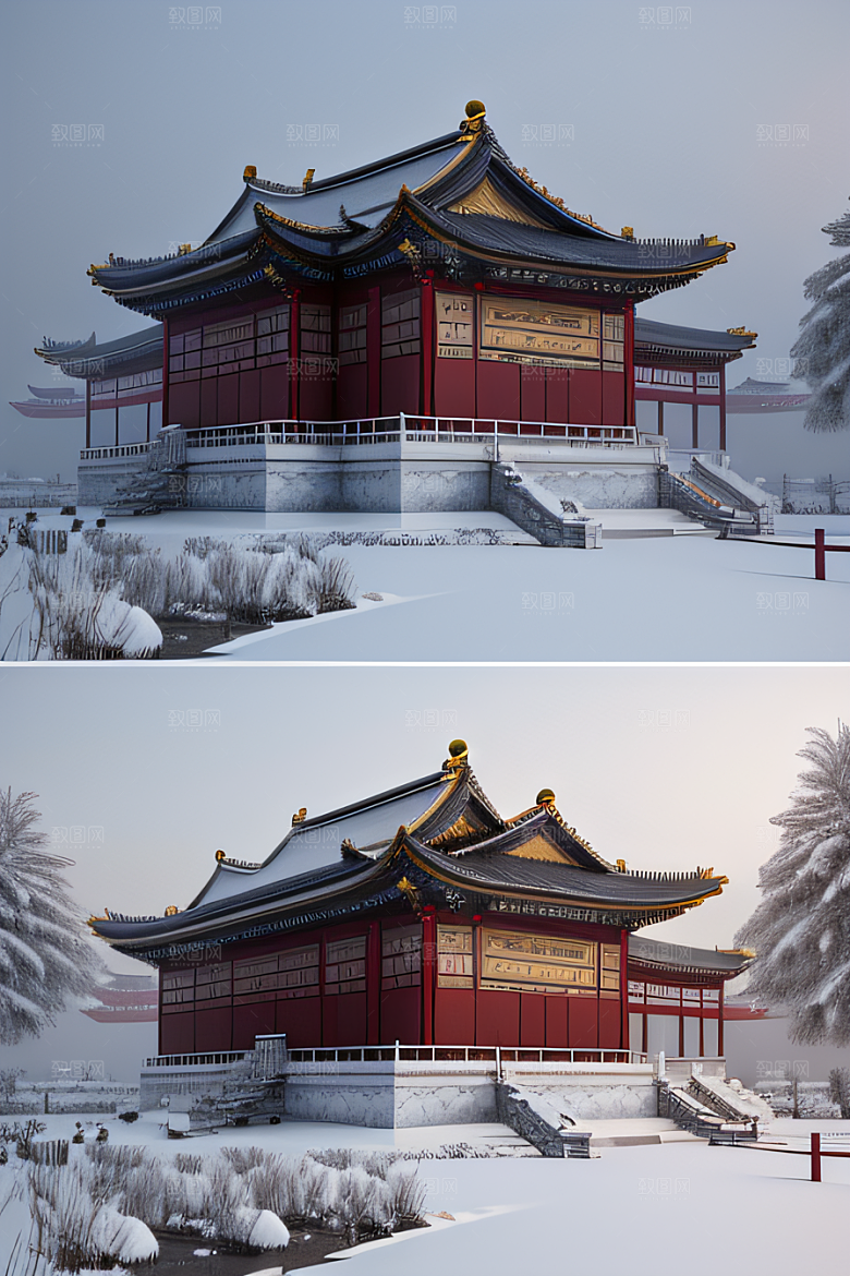 雪夜金殿梦幻可爱UE4