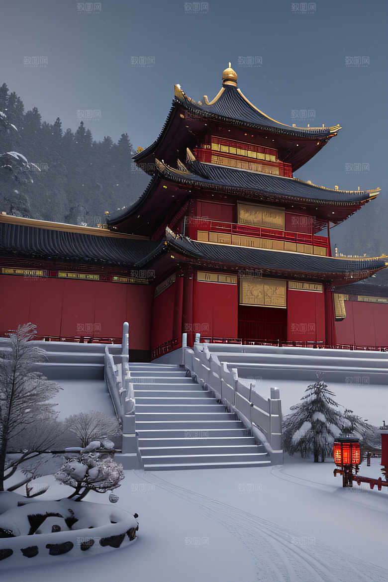 雪夜金殿梦幻可爱UE4