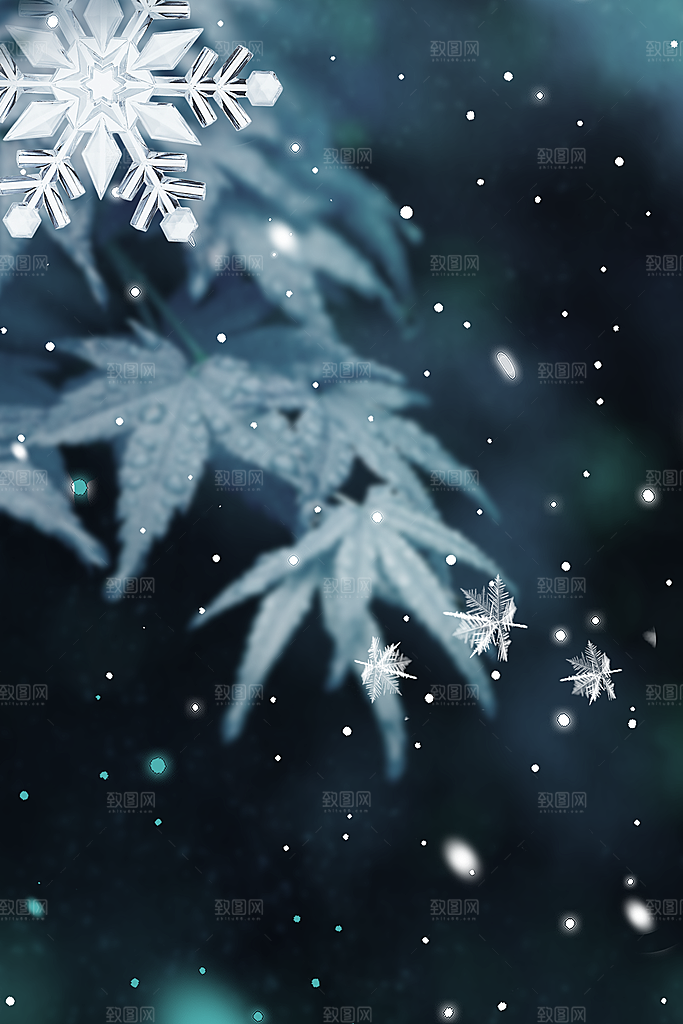 二十四节气节日背景插画海报