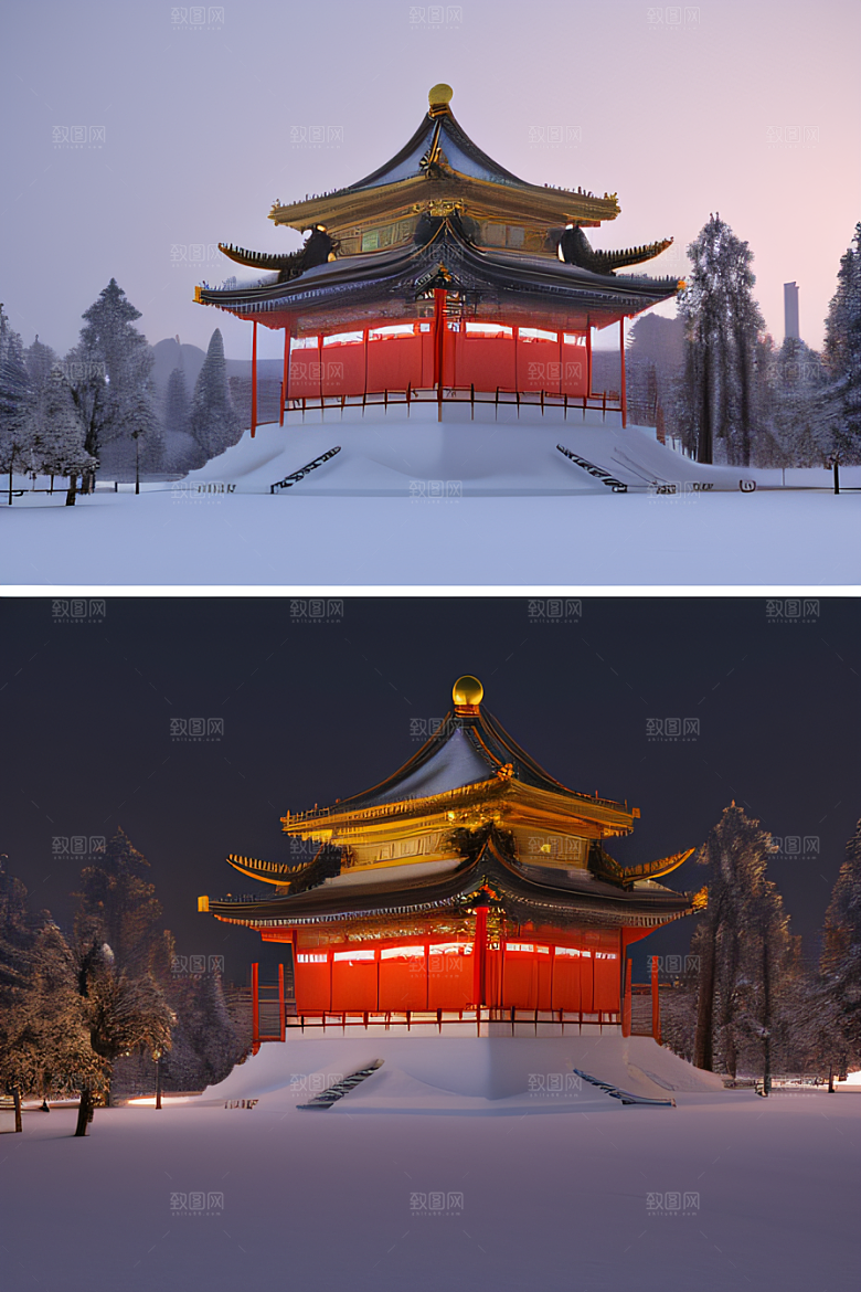 梦幻金殿雪夜细腻8K