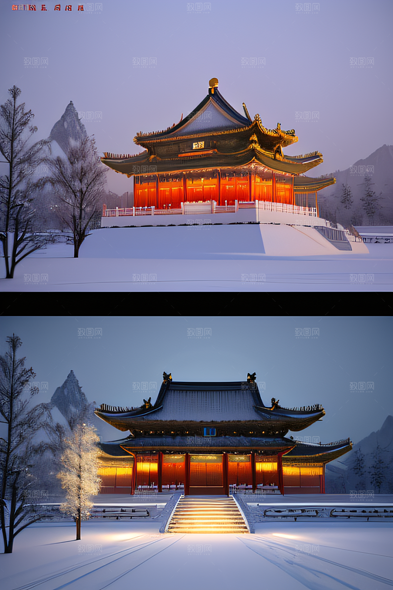 梦幻金殿雪夜细腻8K