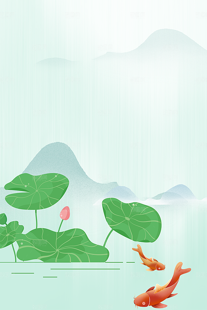 二十四节气节日背景插画海报