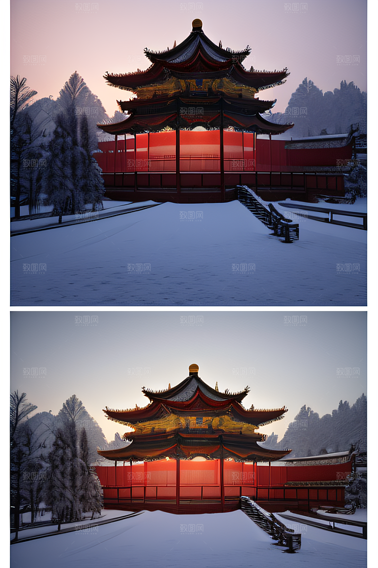 梦幻金殿雪夜细腻8K