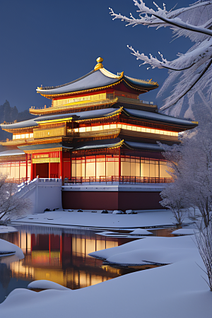 梦幻金殿雪夜细腻8K